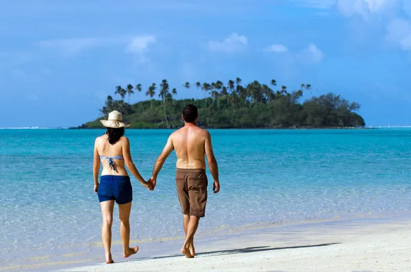 Young happy couple on Vacation in Pacific Island