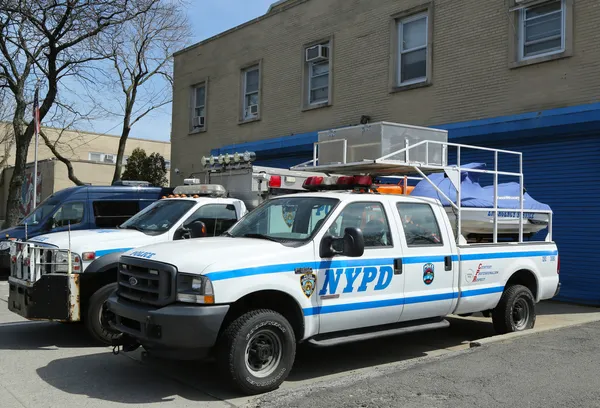 NYPD emergency service vehicles ready to help in Staten Island, NY