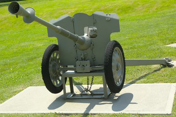 French 25 mm anti-tank gun model of 1937 at Fort Hamilton US Army base in Brooklyn