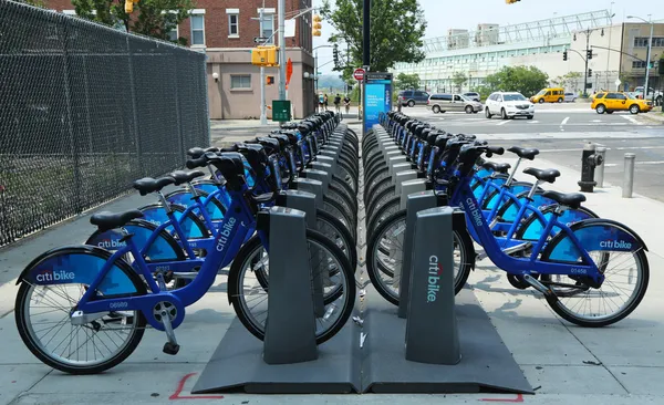 Citi bike station in Manhattan