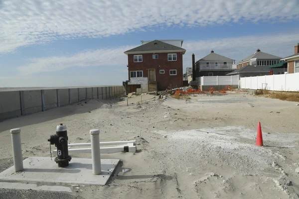 Destroyed beach property in devastated area one year after Hurricane Sandy