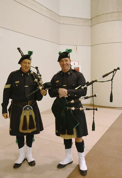 Bagpipers from NYPD Emerald Society in New York