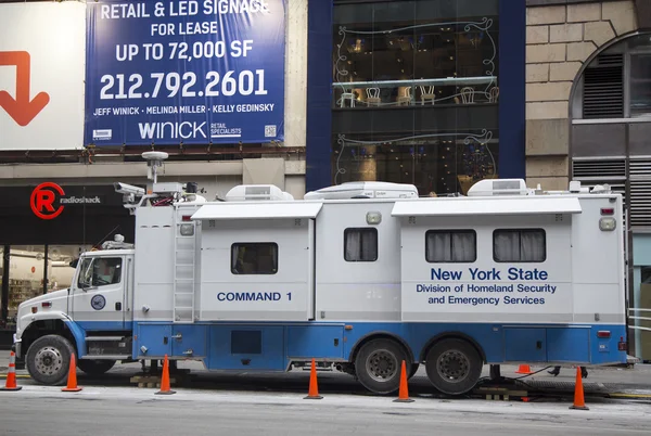 New York State Division of Homeland Security and Emergency Services mobile command center during Super Bowl XLVIII week near Times Square in Midtown Manhattan