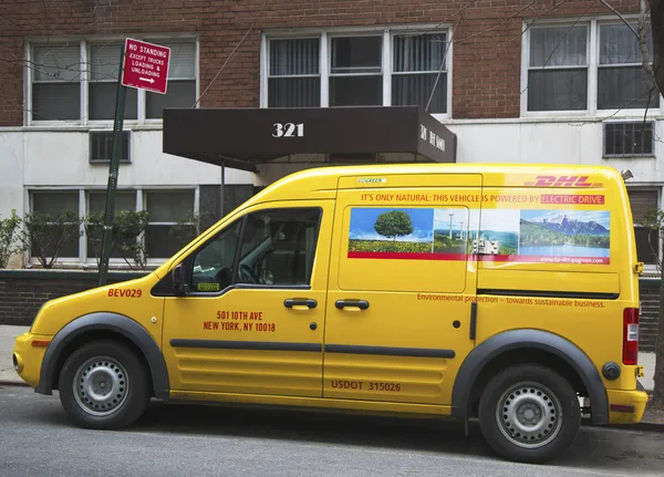 DHL minivan in midtown Manhattan