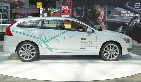 Volvo V60 self-driving car at the 2014 New York International Auto Show r