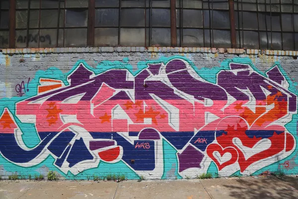 Graffiti in Williamsburg section in Brooklyn