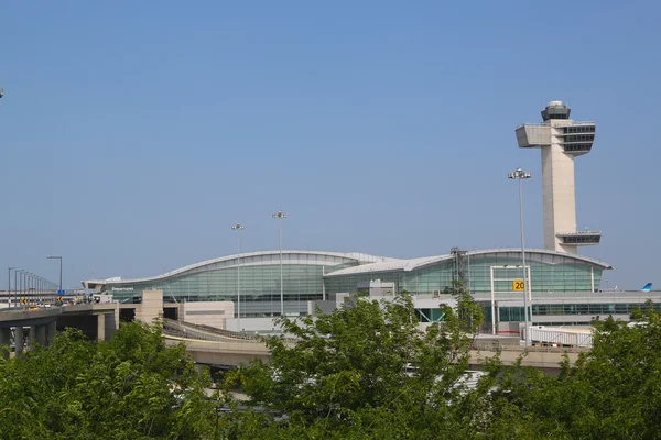 Delta Airline Terminal 4 and Air Traffic Control Tower at John F Kennedy International Airport in New York