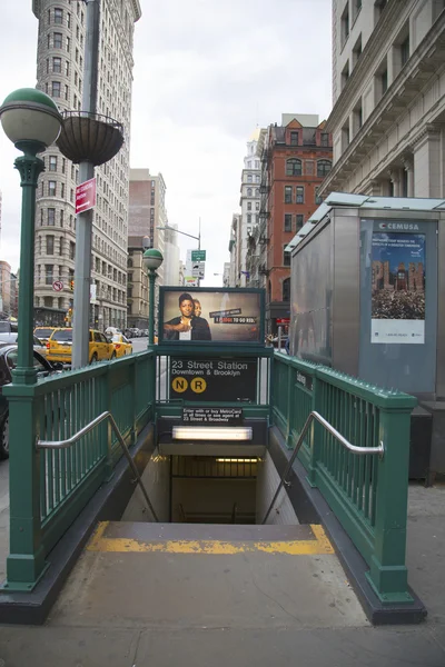 Subway entrance at 23rd Street in NYC