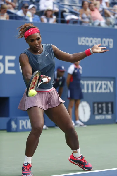 Sixteen times Grand Slam champion Serena Williams during  third round match at US Open 2013