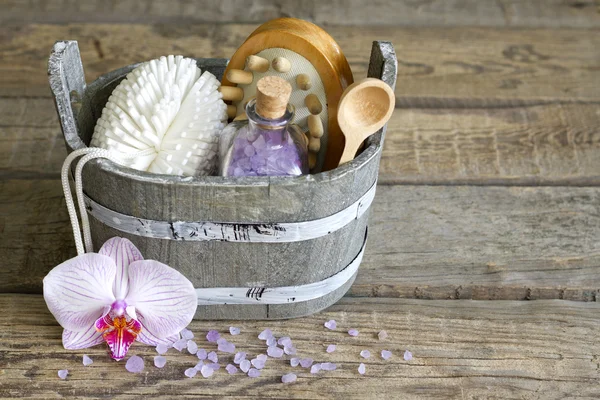 Aromatherapy spa massage tools to body care still life