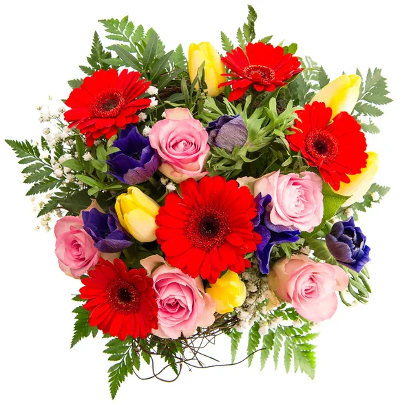 Fresh colorful spring flowers bouquet