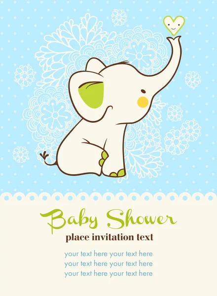 Baby shower invitation card.