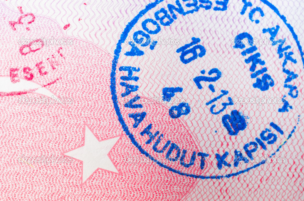 Turkish Passport stamp — Stock Photo © charger_v8 23135178