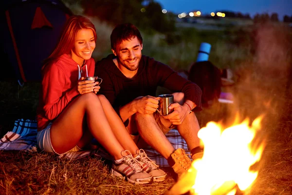 Campers by the fire