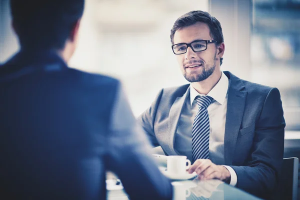 Businessman with cup