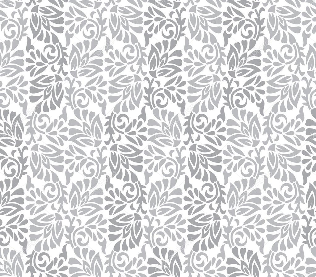 Seamless silver floral designer background — Stock Vector © malkani