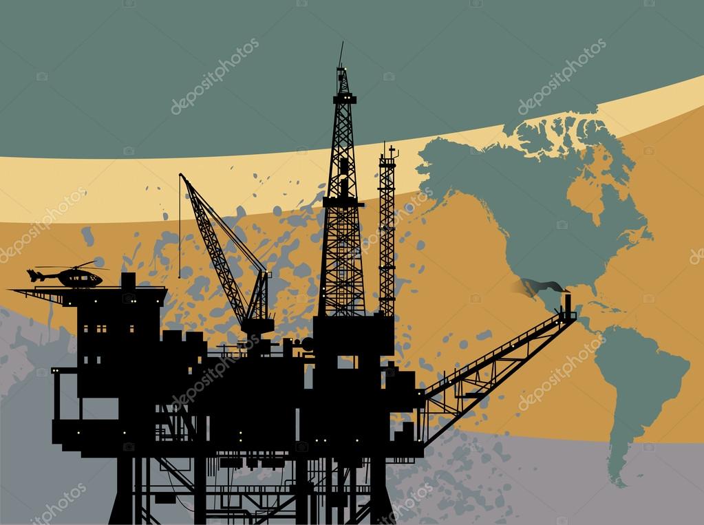Oil Rig Drilling Platform — Stock Vector © _fla #18475075 Oil Rig Drilling Platform — Stock Vector © _fla #18475075