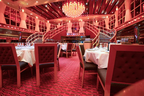 Dinning deck on cruise liner