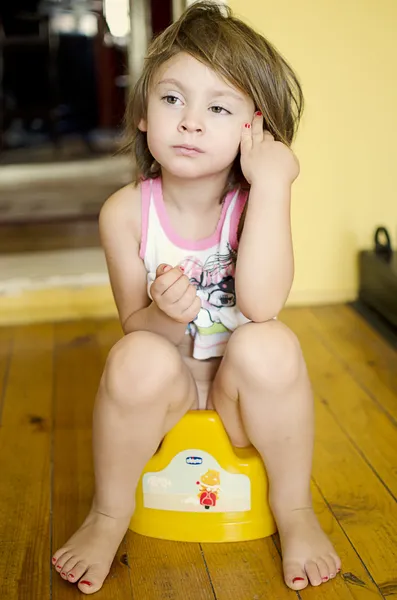 Girl on potty — Stock Photo © Malija #13396707 Girl on potty — Stock Photo © Malija #13396707