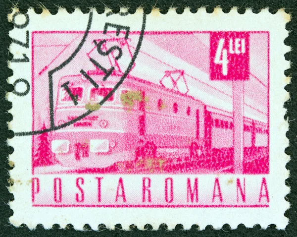 ROMANIA - CIRCA 1967: A stamp printed in Romania shows an Electric train, circa 1967.