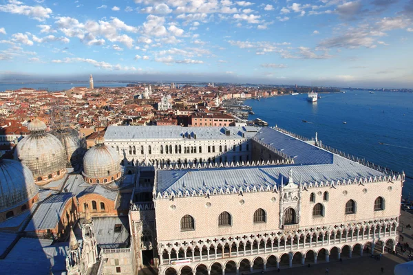 Panorama of Venice with Doges palace in Italy