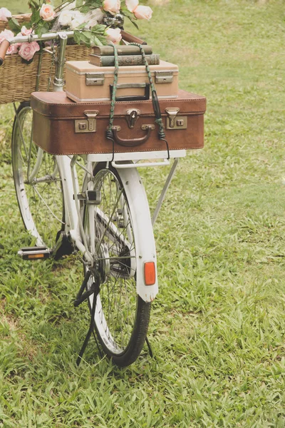 Vintage bicycle with a bag