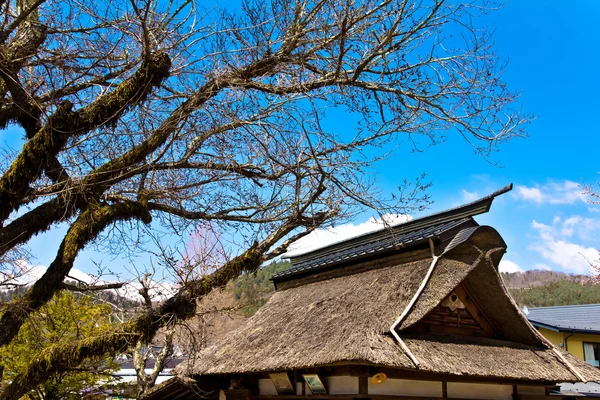 Japan house roof in Oshino Village,Japan