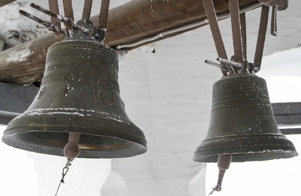 Two bells in the bell tower of an Orthodox church