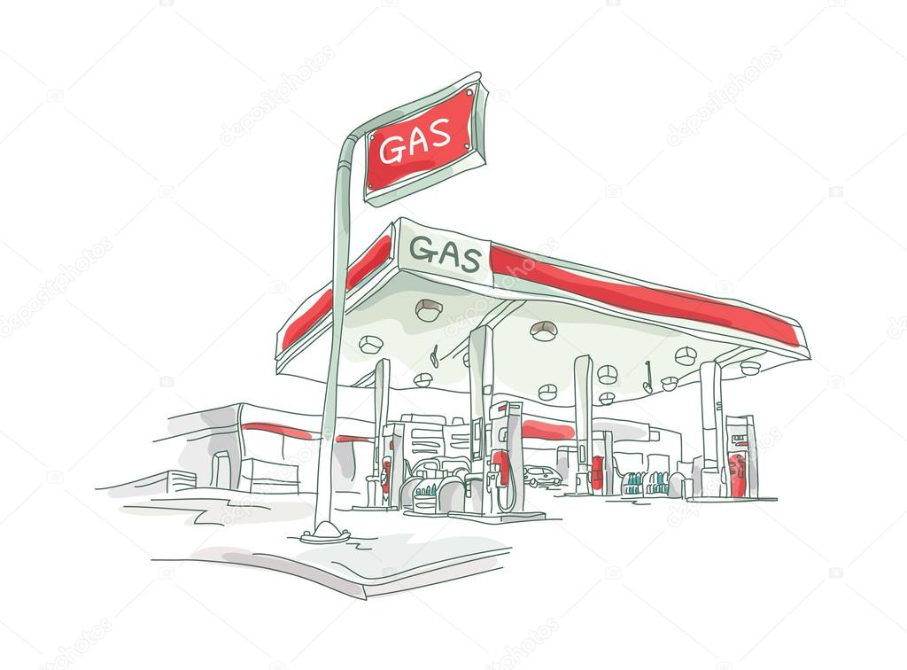 Vector de la gasolinera — Vector de stock © zzve 13448211