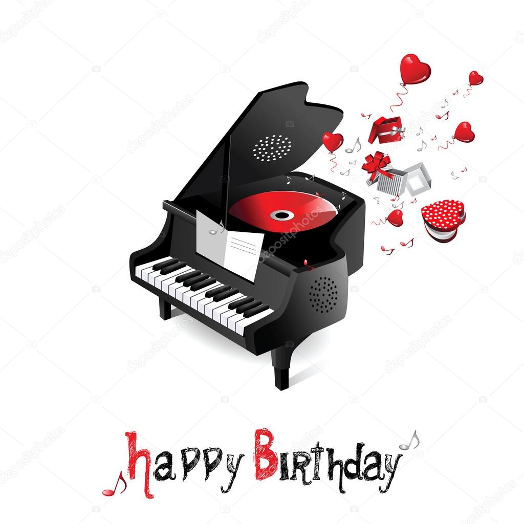 Alles Gute zum GeburtstagKlavier — Stockvektor © novkota1 16369469