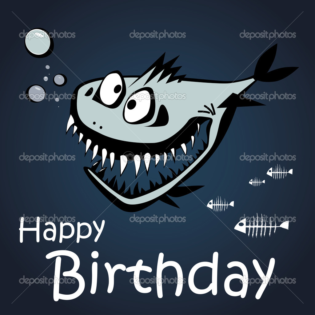 Alles Gute zum GeburtstagFisch — Stockvektor 41950815