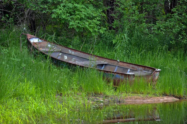 Rusty old rowboat