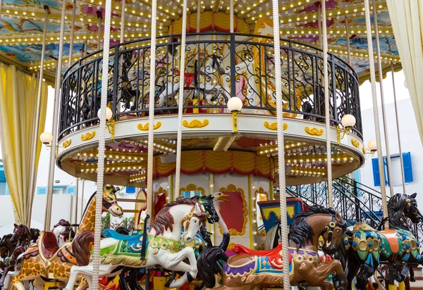 Wide view merry go round in carnival