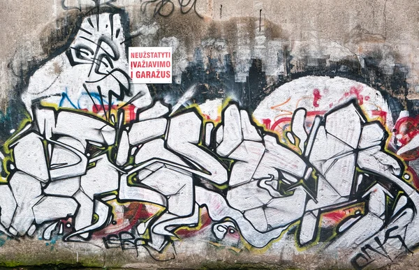 Abstract graffiti on the wall