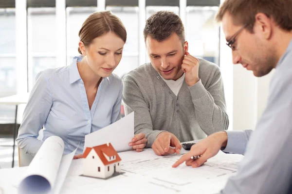 Young couple buying new home