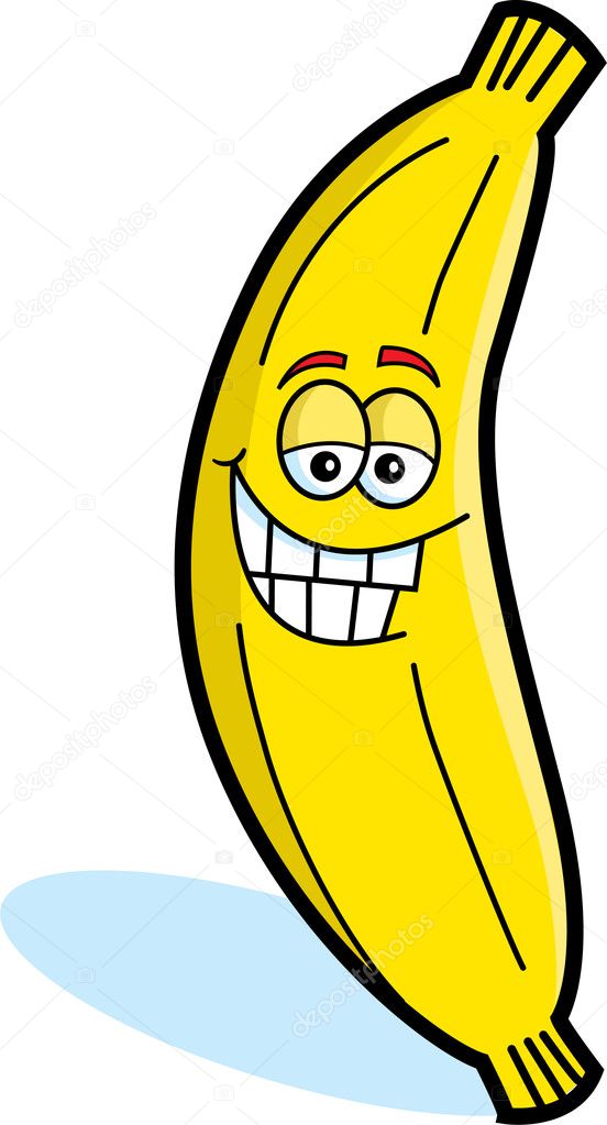 Cartoon Illustration of a Banana — Stock Vector © kenbenner #11267840