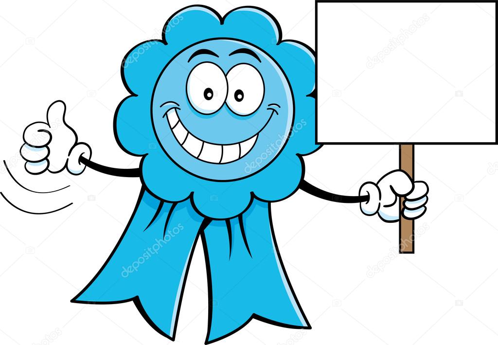Cartoon award ribbon with a sign — Stock Vector © kenbenner 18894023
