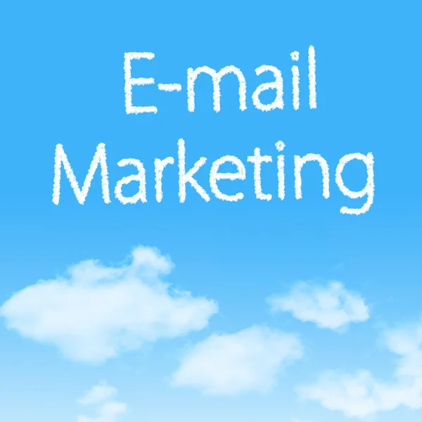 E-mail Marketing cloud icon with design on blue sky background