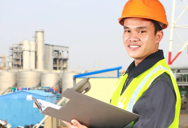 Chemical industrial  engineer wearing safety work