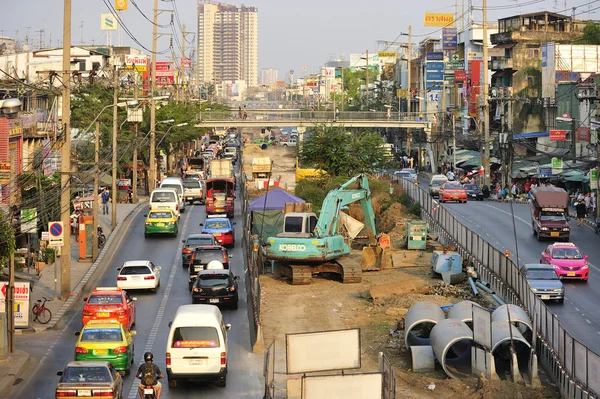 BANGKOK, THAILAND APRIL 28: Bangkok skyline from bird eye view o