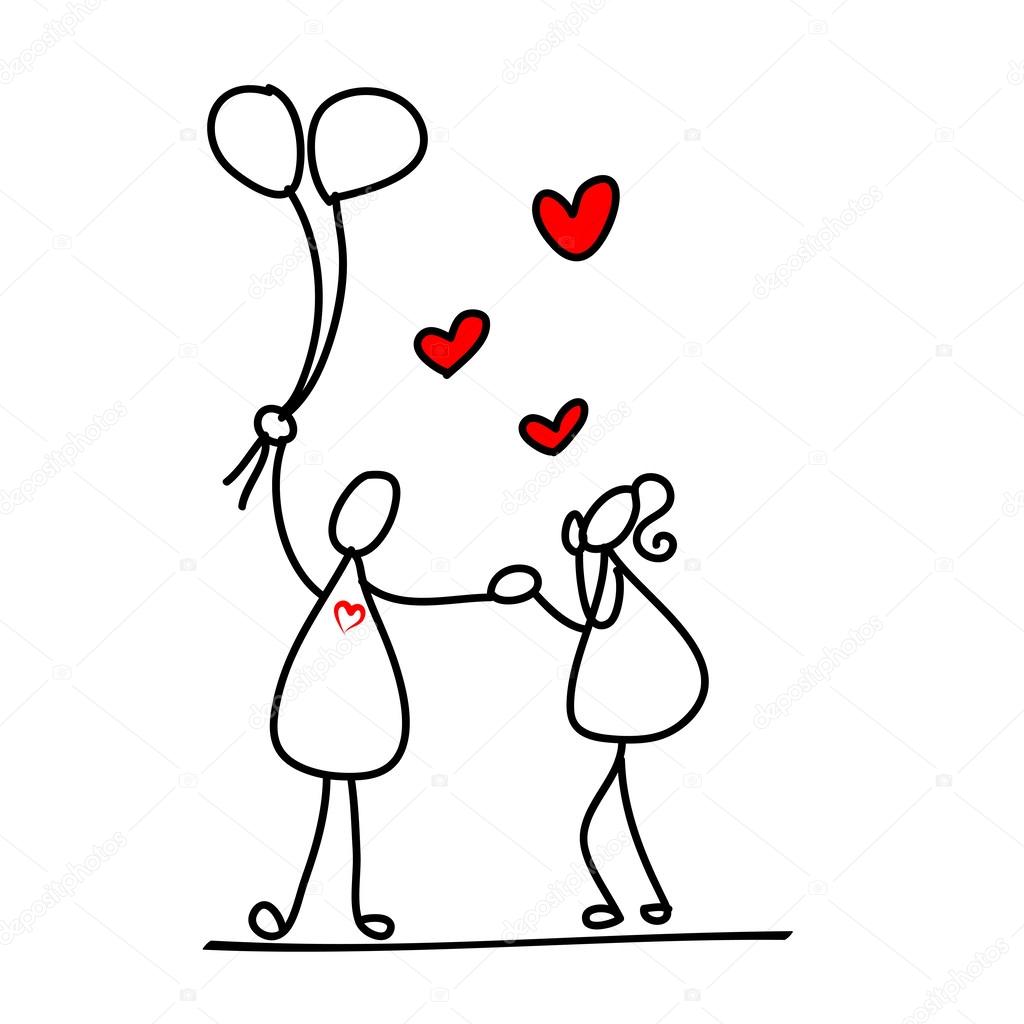 Pareja de enamorados — Vector de stock © atthameeni 31146893