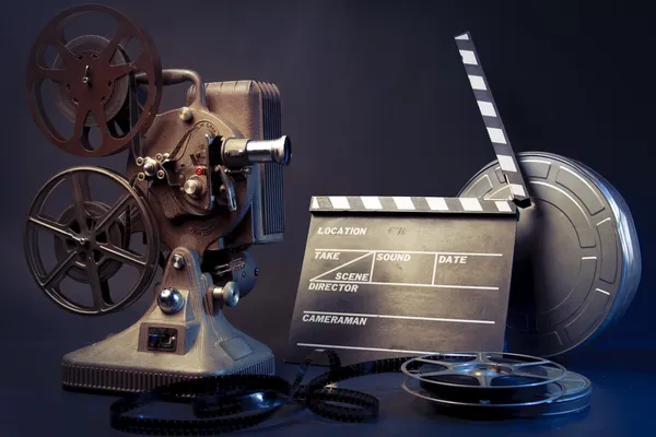 Old film projector and movie objects - Stock Image - Everypixel