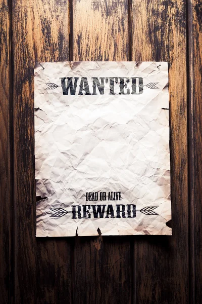 Wanted vintage poster with dramatic light