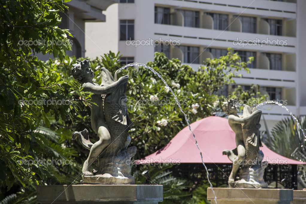 Swimming pool statues — Stock Photo © 12861803