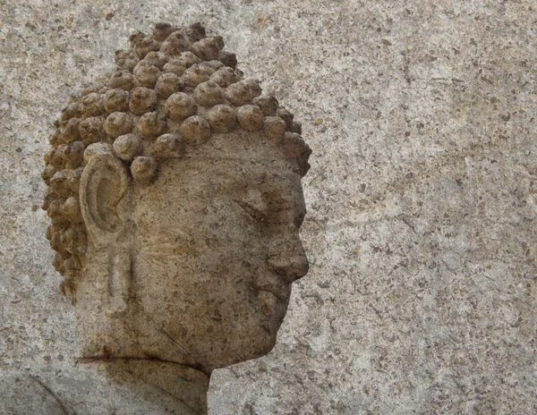 Stone Buddha warrior statue ayutthaya