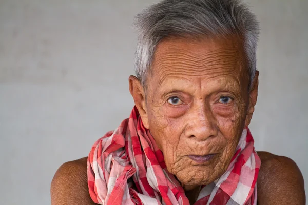 Asian old senior man candid portrait