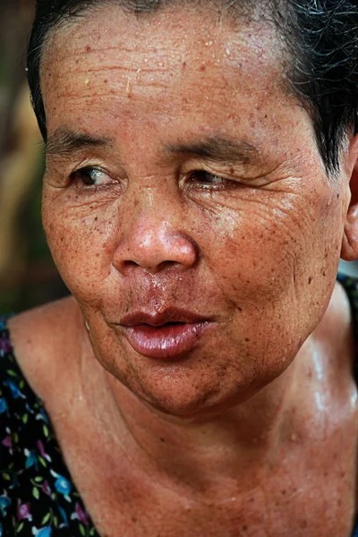 Portrait of asian old woman , smiling