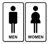 Letrero de baño hombre y mujer — Foto de stock © geargodz #26531227