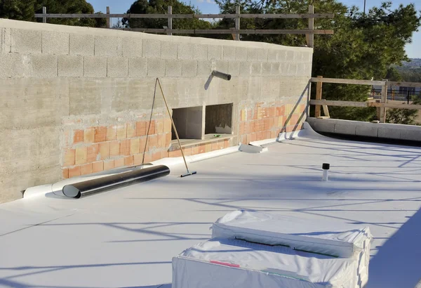 Construction site - waterproofing and insulation pvc terrace