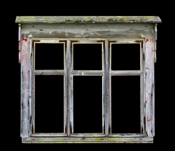 Old rustic wooden window frame
